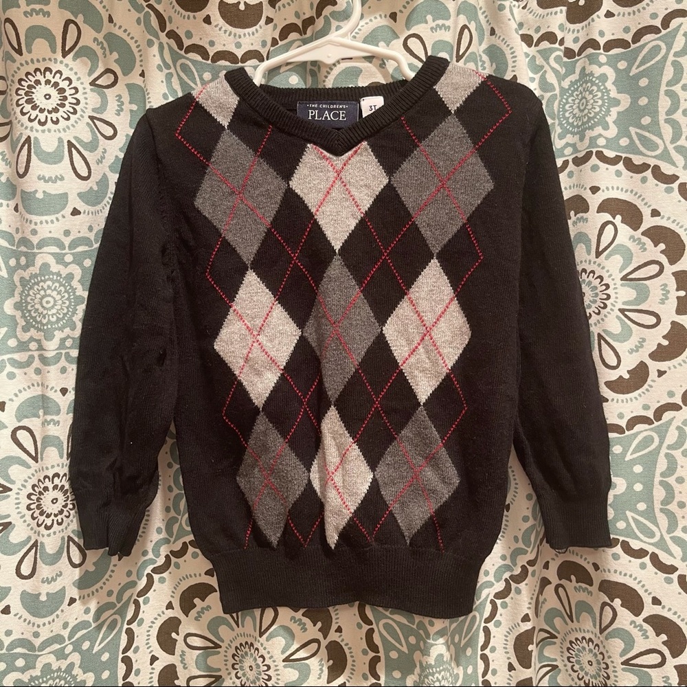 2/$10🎉3t Childrens Place Argyle sweater - Picture 1 of 3